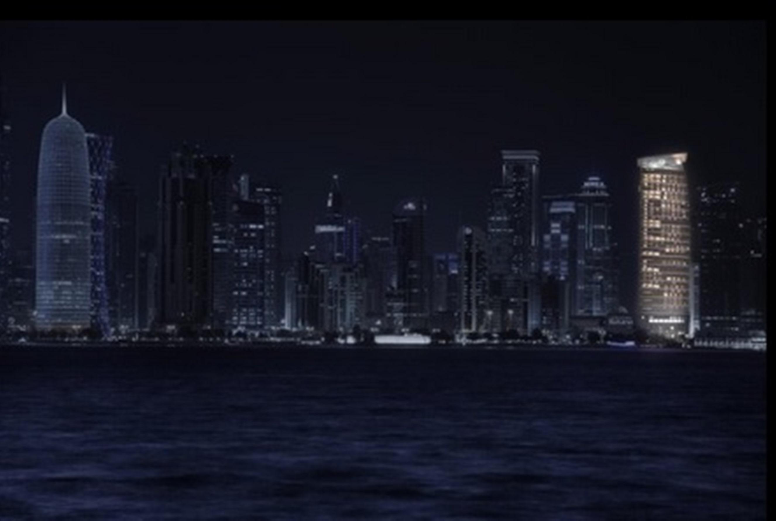 City Centre Rotana Doha Ngoại thất bức ảnh Doha skyline at night